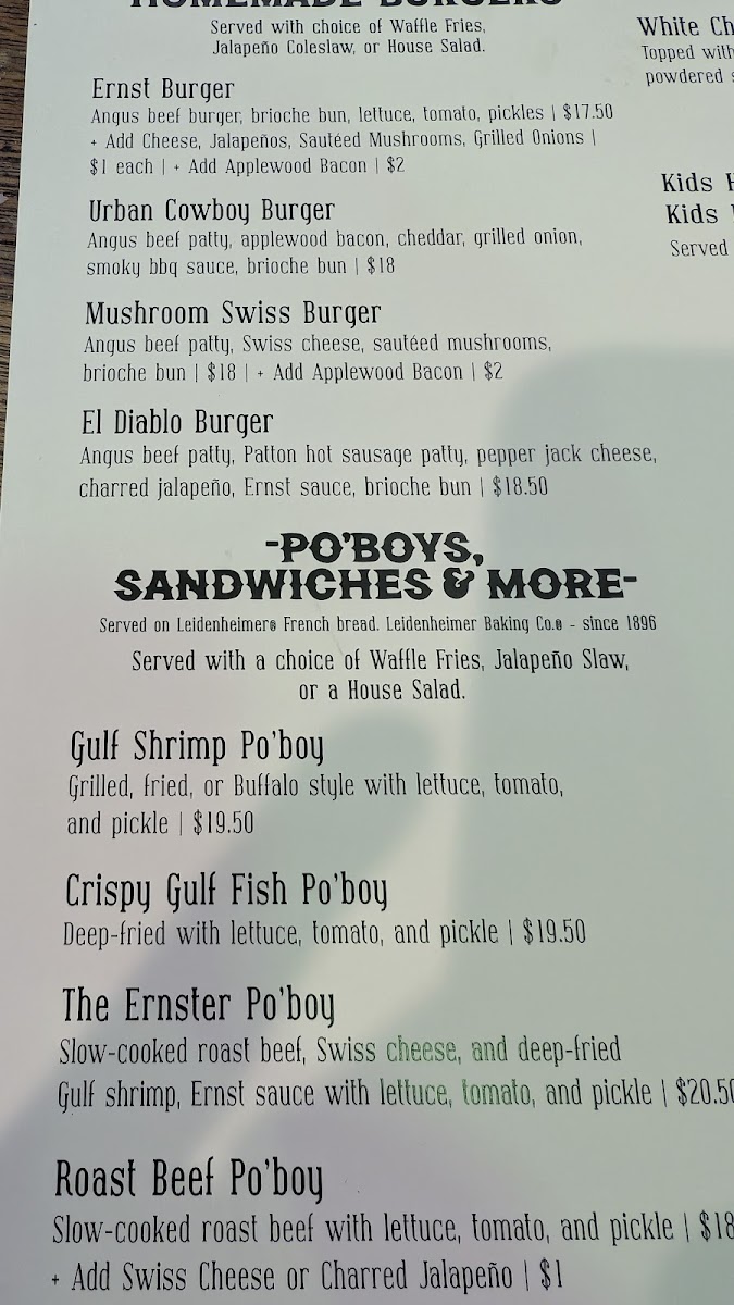 Ernst Cafe Menu - Image 2