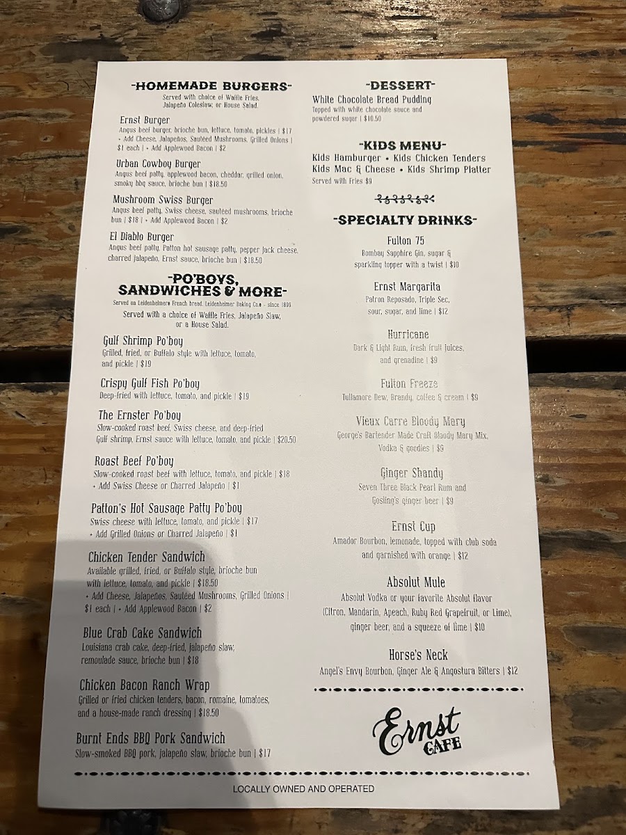 Ernst Cafe Menu - Image 5